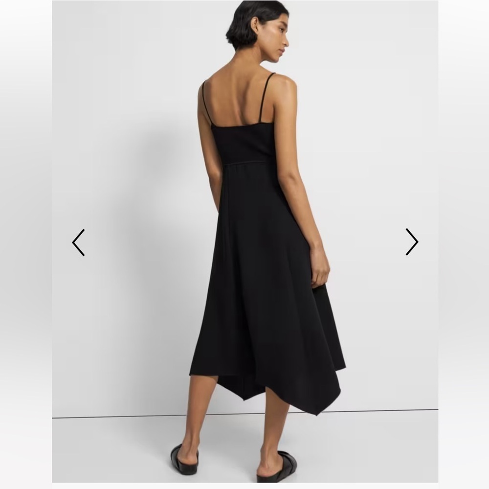 Theory Flared Slip Dress in Crepe - NEW - Picture 6 of 10